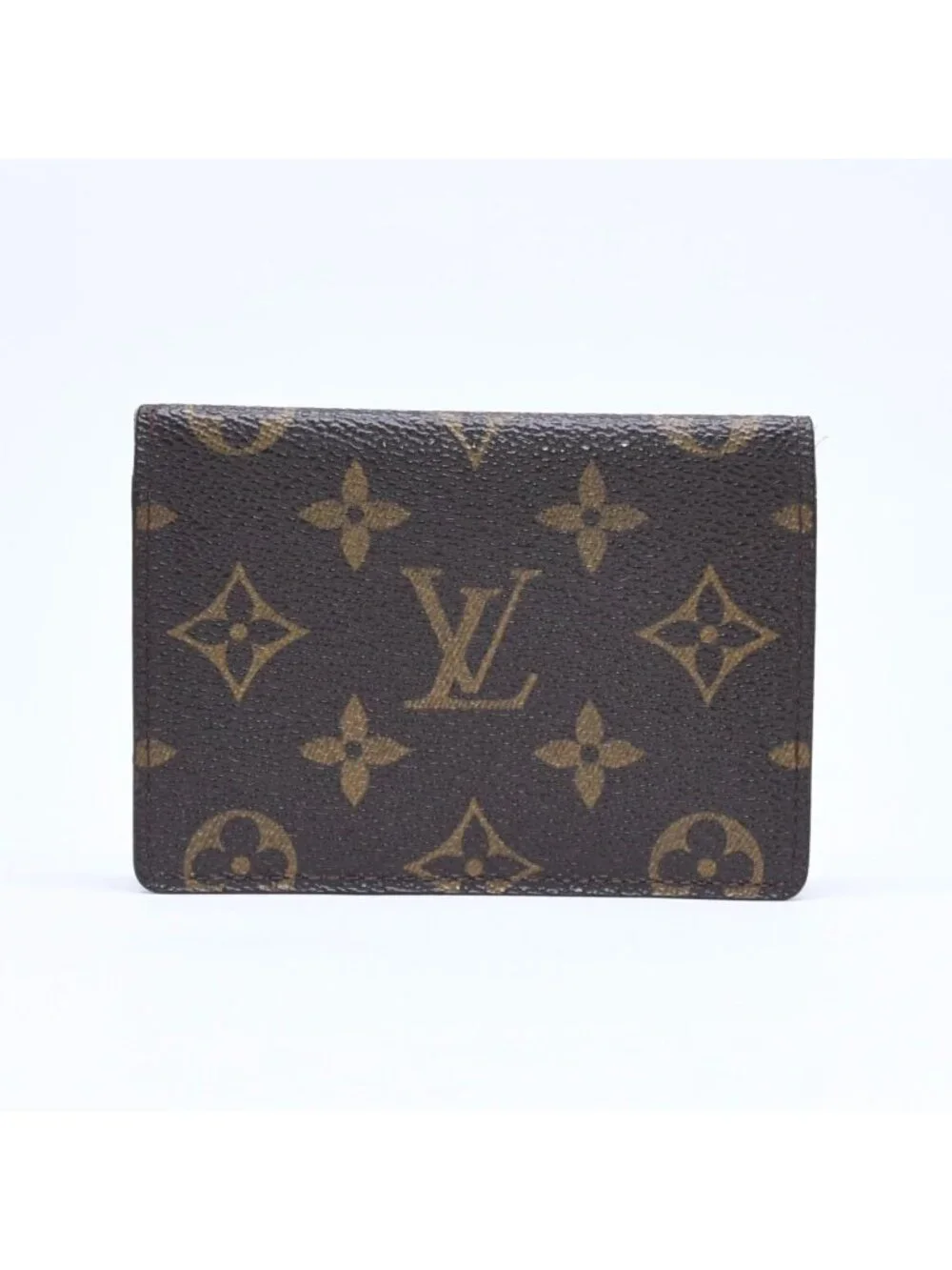 Louis Vuitton Porte 2 Cartes Vertical Card Case Monogram Canvas Brown